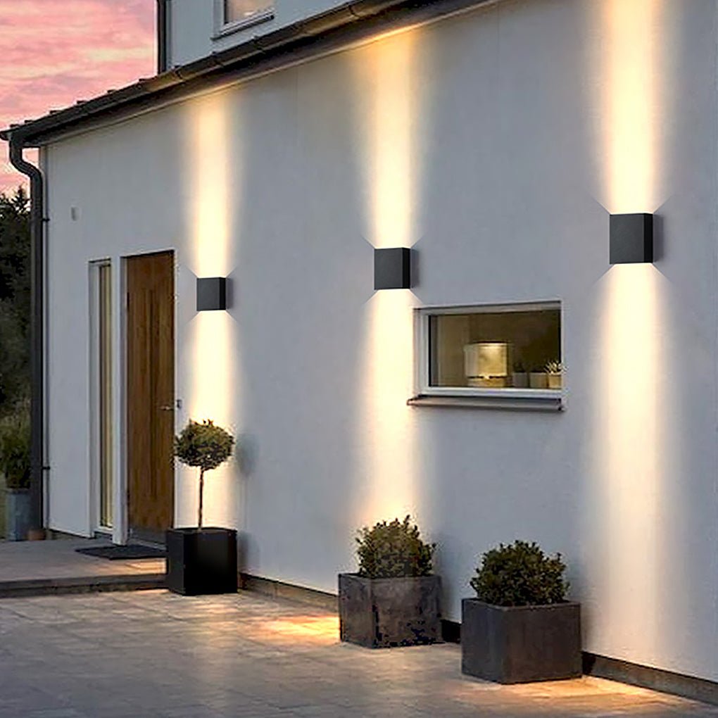 Contemporary Square White LED Up/Down Wall Light for Hallway & Living Room