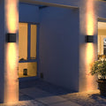 Contemporary Square White LED Up/Down Wall Light for Hallway & Living Room