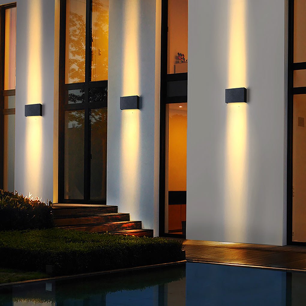 Contemporary Square White LED Up/Down Wall Light for Hallway & Living Room