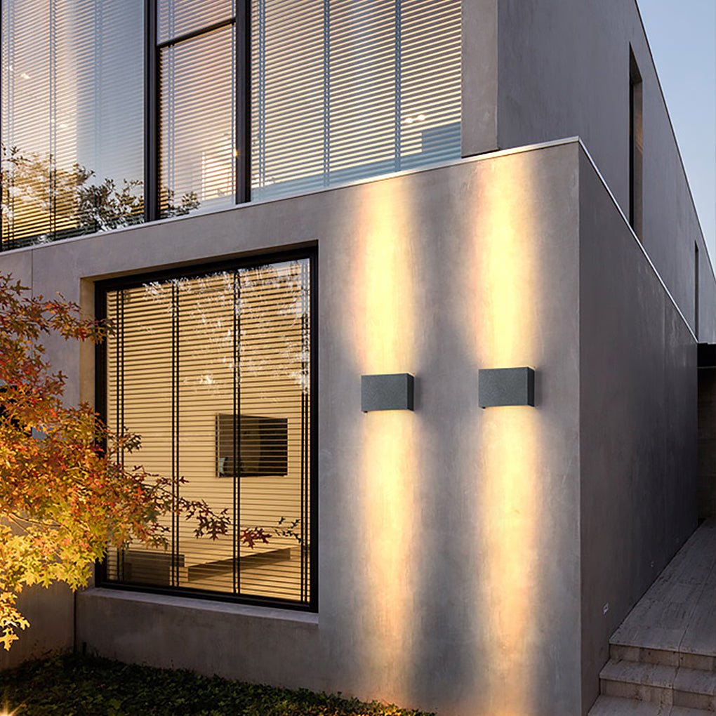 Contemporary Square White LED Up/Down Wall Light for Hallway & Living Room