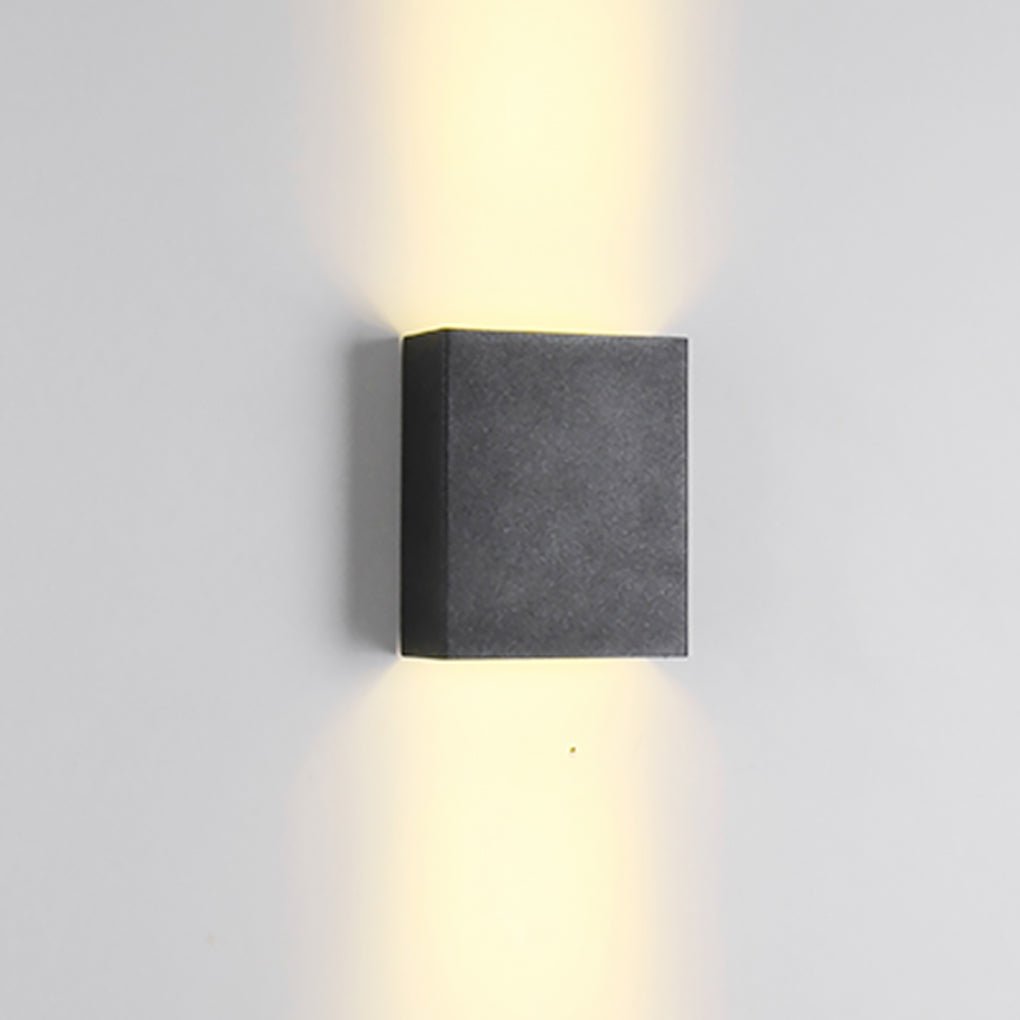 Contemporary Square White LED Up/Down Wall Light for Hallway & Living Room
