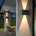 Adjustable Waterproof Outdoor Wall Light in Modern Black Aluminum Finish