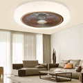 Modern White Bladeless LED Ceiling Fan Light for Living Room Decor