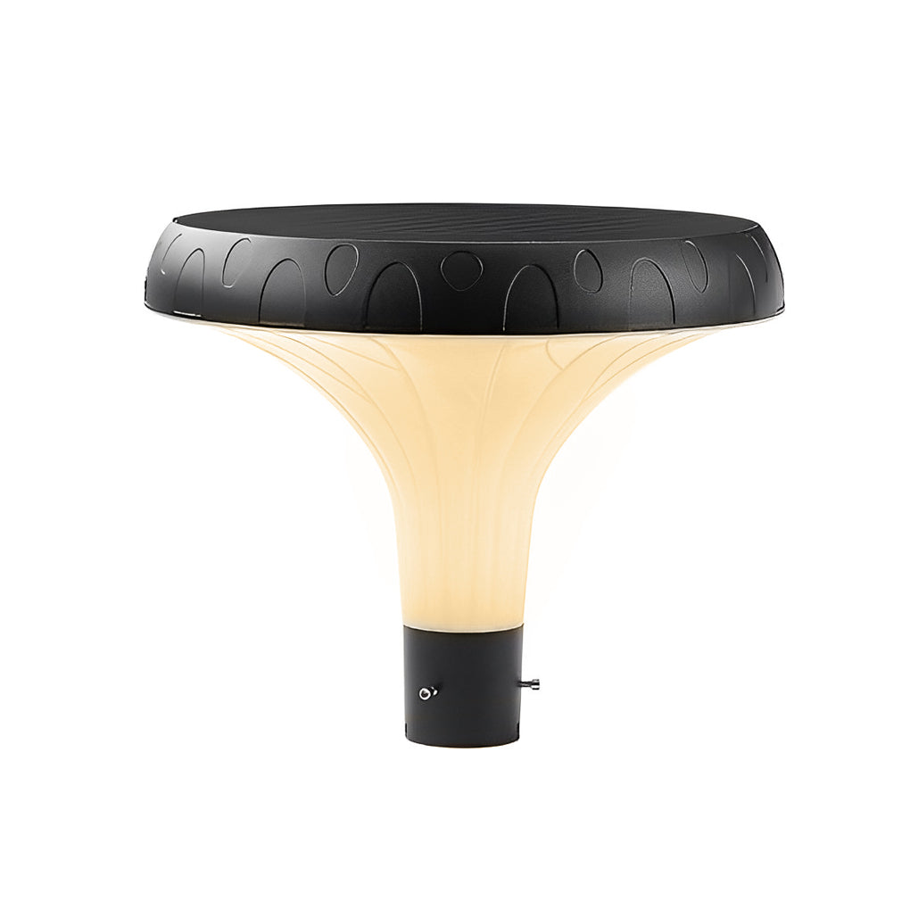 Modern Black LED Solar Street Light - Waterproof Outdoor Pole Lamp
