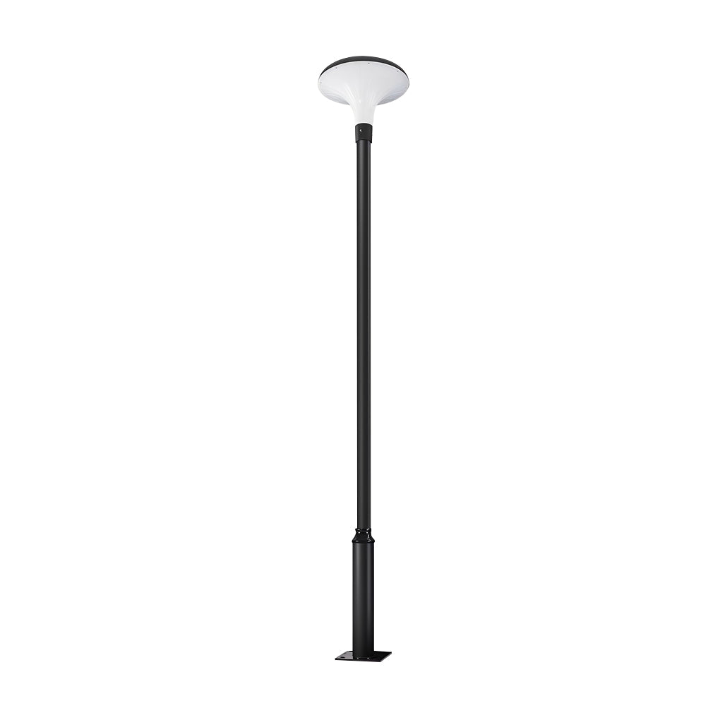 Modern Black LED Solar Street Light - Waterproof Outdoor Pole Lamp