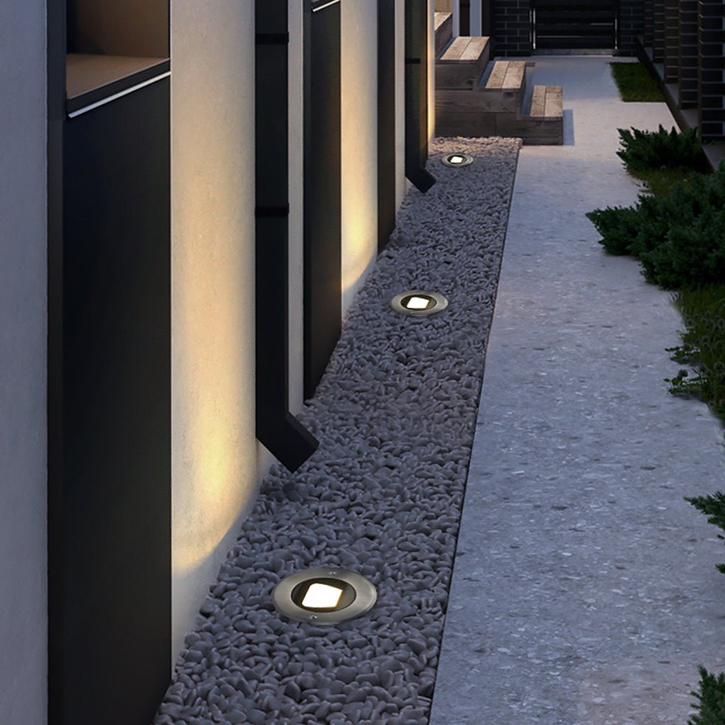 Modern Black LED Recessed Step Lights for Outdoor Deck & Patio Illumination