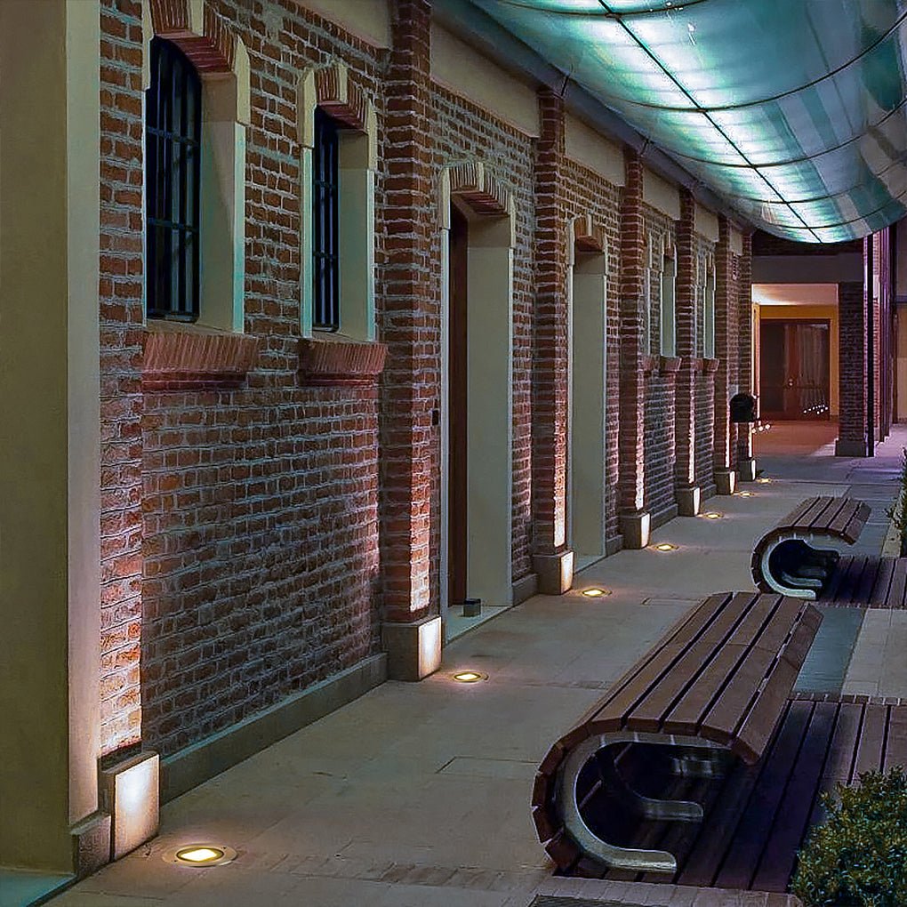 Modern Black LED Recessed Step Lights for Outdoor Deck & Patio Illumination