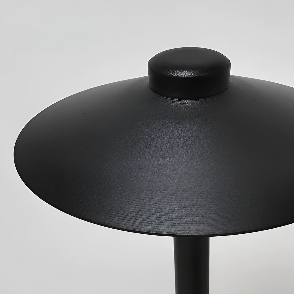Modern Black Metal LED Pathway Umbrella Lamp for Outdoor Landscape Use
