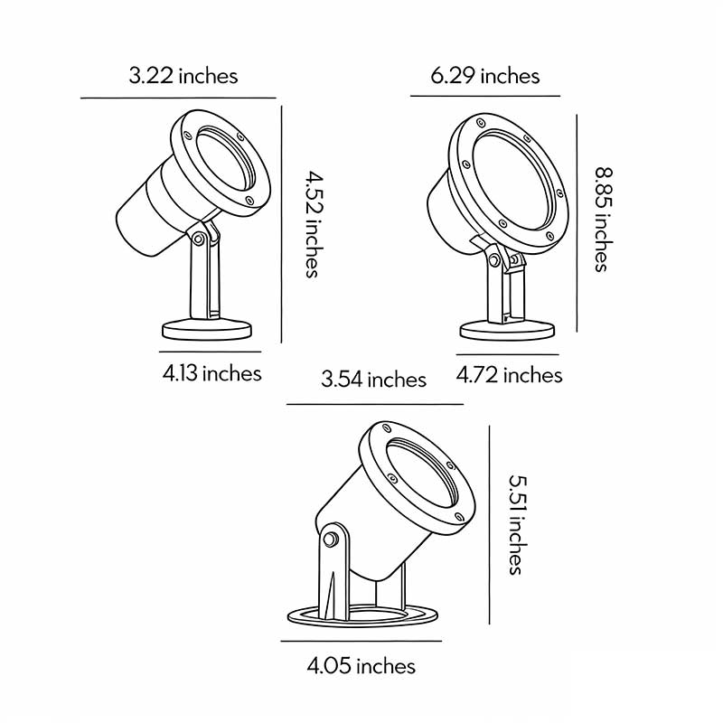 Adjustable RGB LED Underwater Spot Lights for Pool & Landscape Lighting