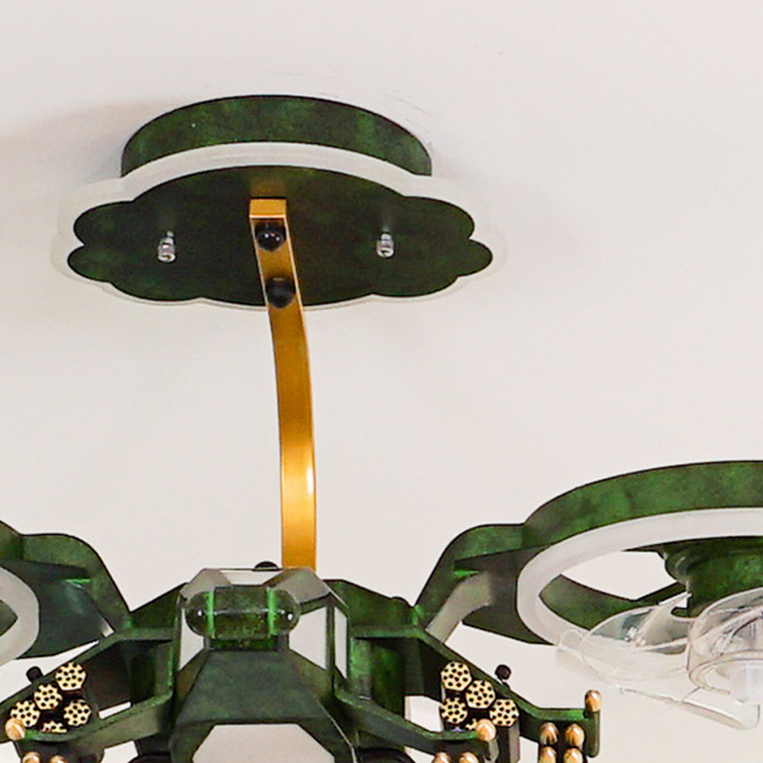 Colorful Airplane Ceiling Fan Light for Kids' Room - LED Fixture