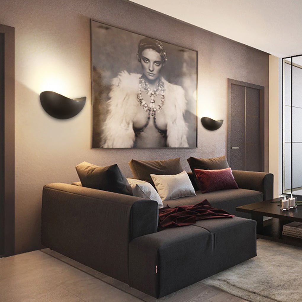 Contemporary Black Minimalist LED Wall Sconces for Aisle & Staircase