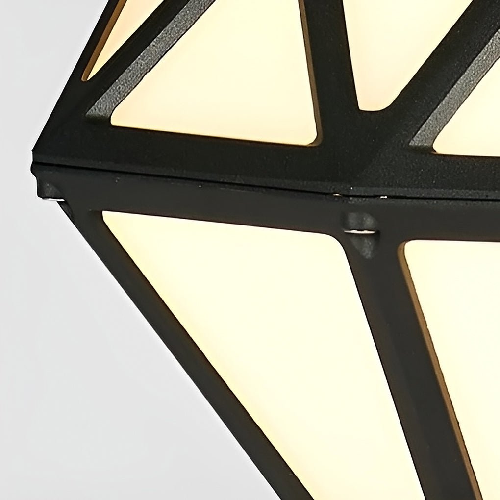 Stylish Diamond-Shaped LED Waterproof Outdoor Pillar Lights - Modern Design