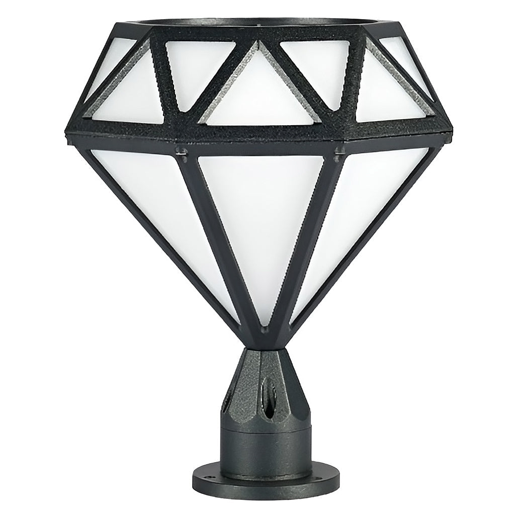 Stylish Diamond-Shaped LED Waterproof Outdoor Pillar Lights - Modern Design