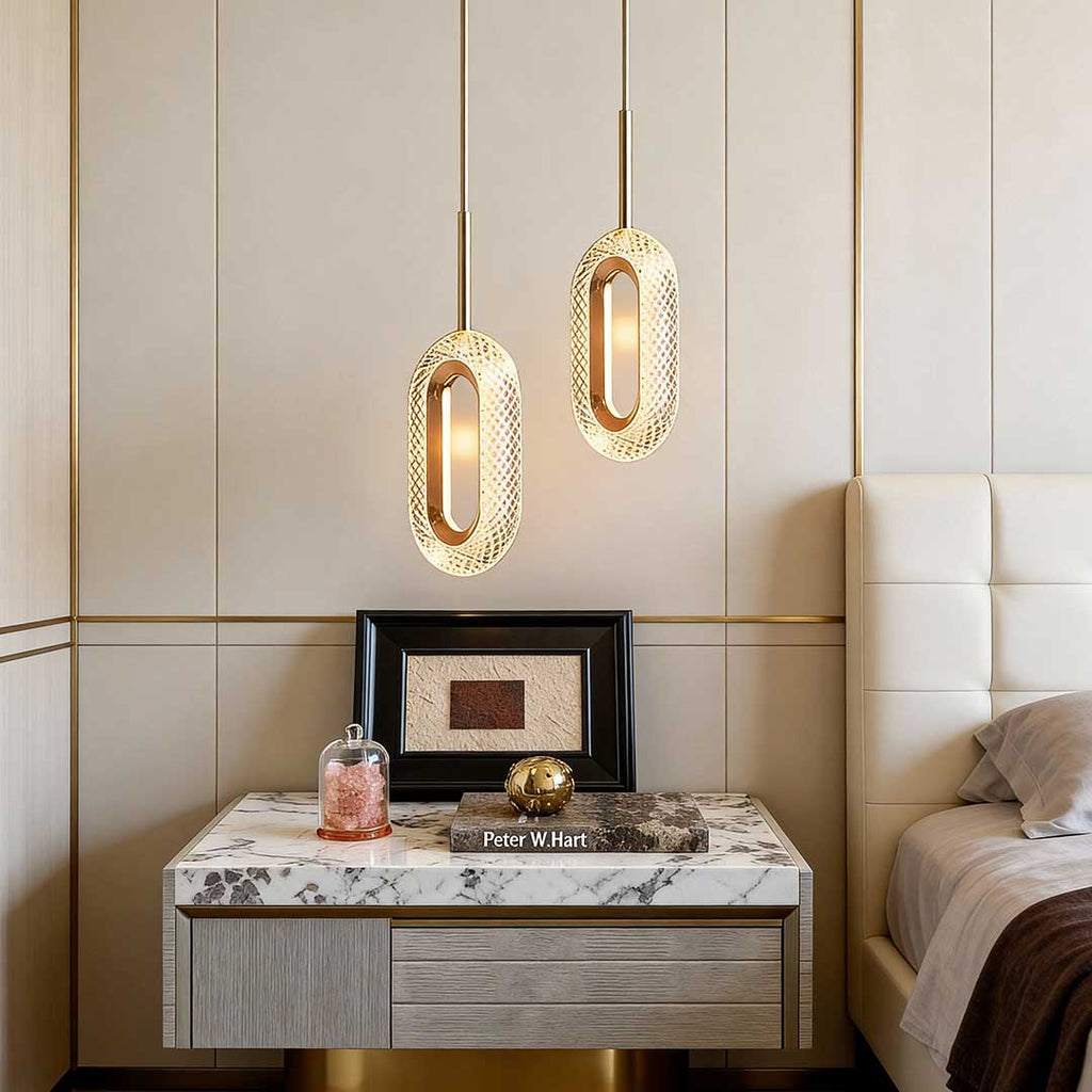 Sleek Black Metal LED Pendant Light Fixture for Modern Living Spaces