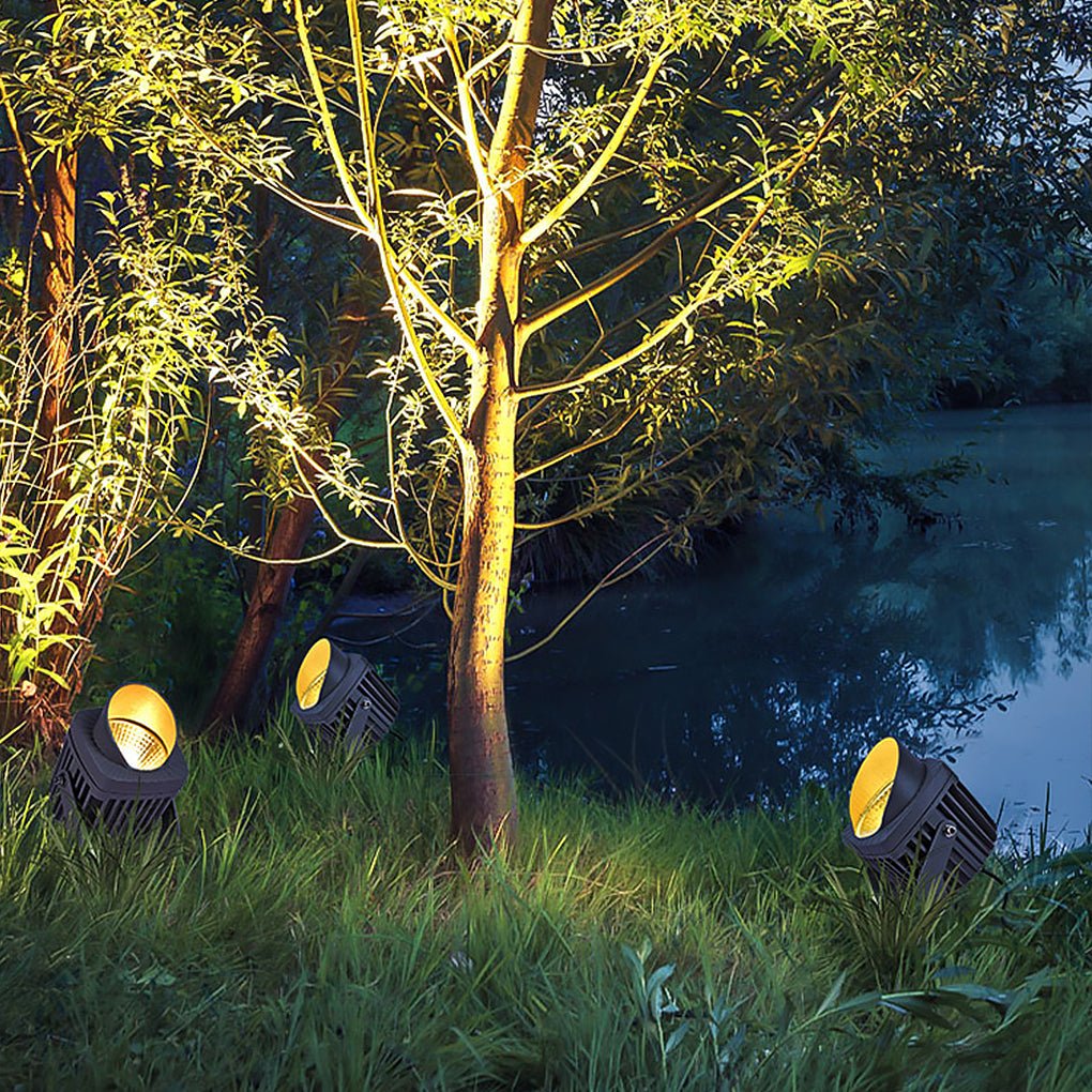 Modern Gray LED Tree Spotlight Landscape Lighting for Outdoor Spaces