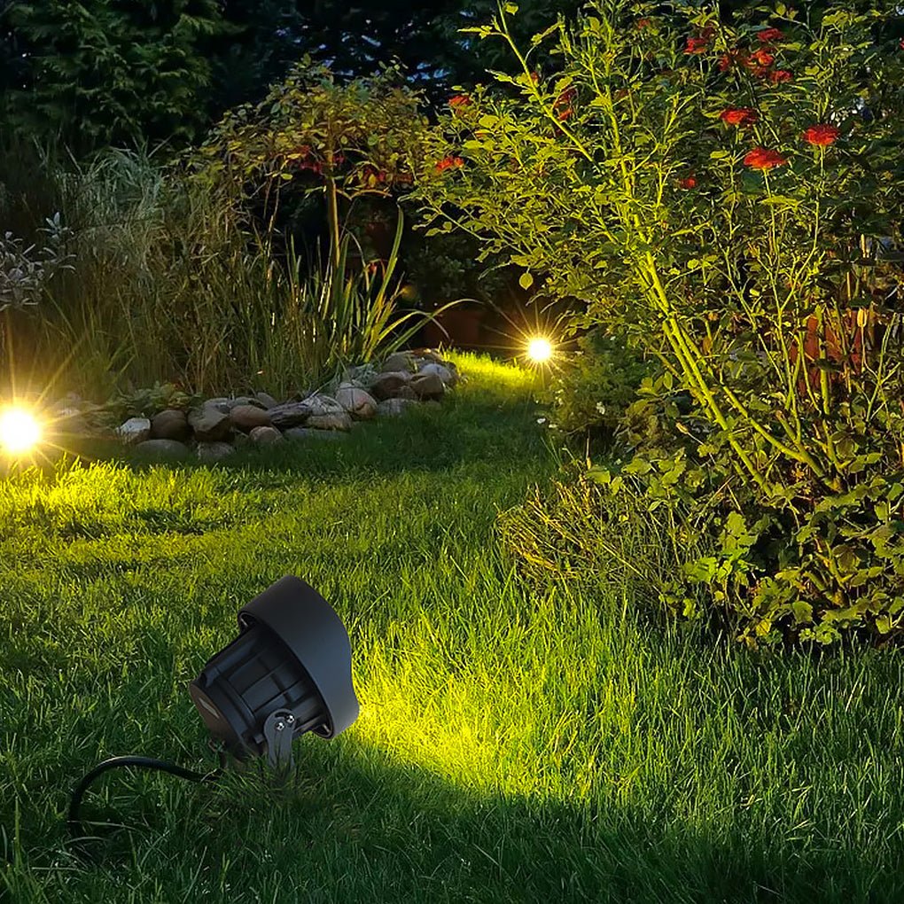Modern Gray LED Tree Spotlight Landscape Lighting for Outdoor Spaces