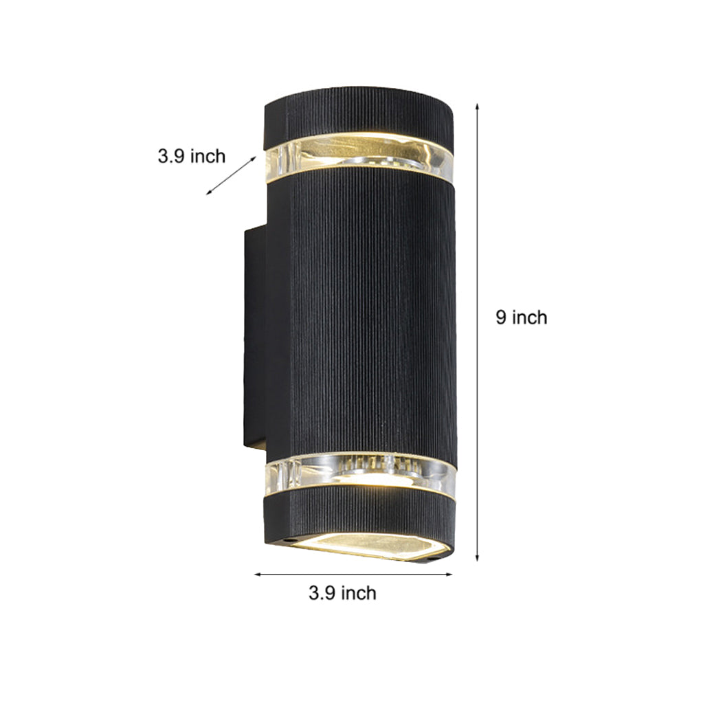 Black Waterproof Outdoor Wall Sconce Light for Modern Exterior Spaces