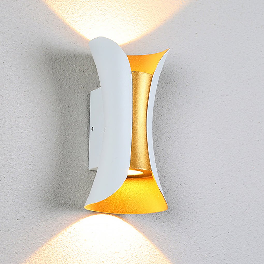 Modern Curved LED Waterproof Wall Sconce Light for Outdoor & Indoor Use
