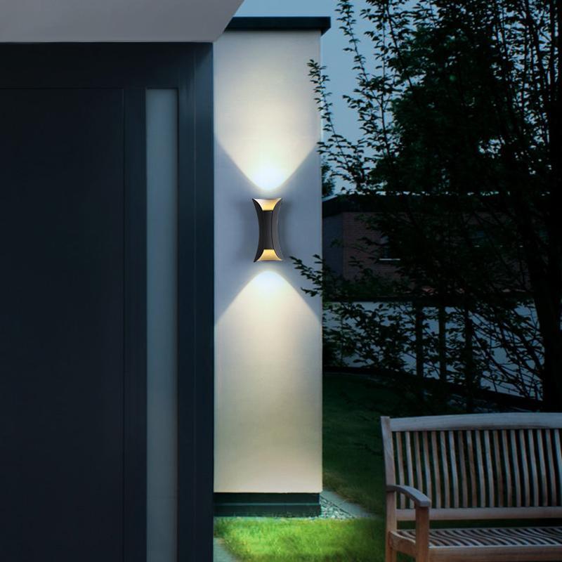 Modern Curved LED Waterproof Wall Sconce Light for Outdoor & Indoor Use