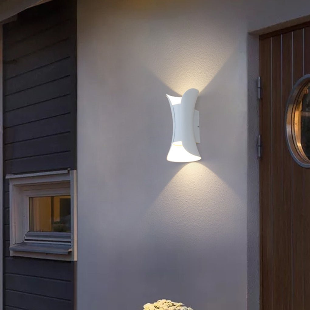 Modern Curved LED Waterproof Wall Sconce Light for Outdoor & Indoor Use