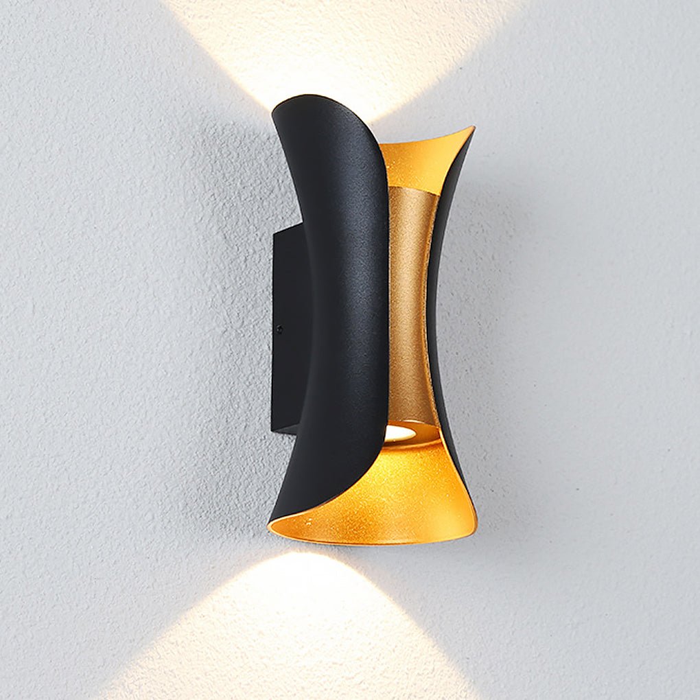 Modern Curved LED Waterproof Wall Sconce Light for Outdoor & Indoor Use