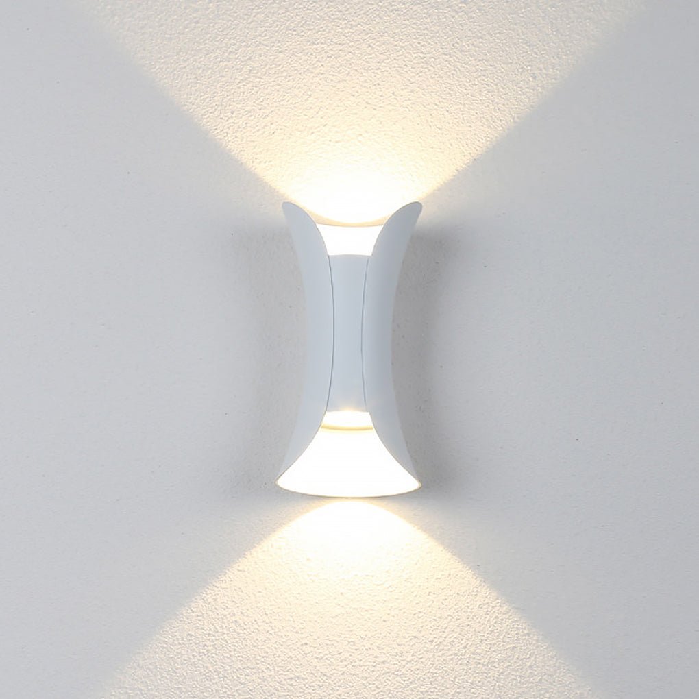 Modern Curved LED Waterproof Wall Sconce Light for Outdoor & Indoor Use
