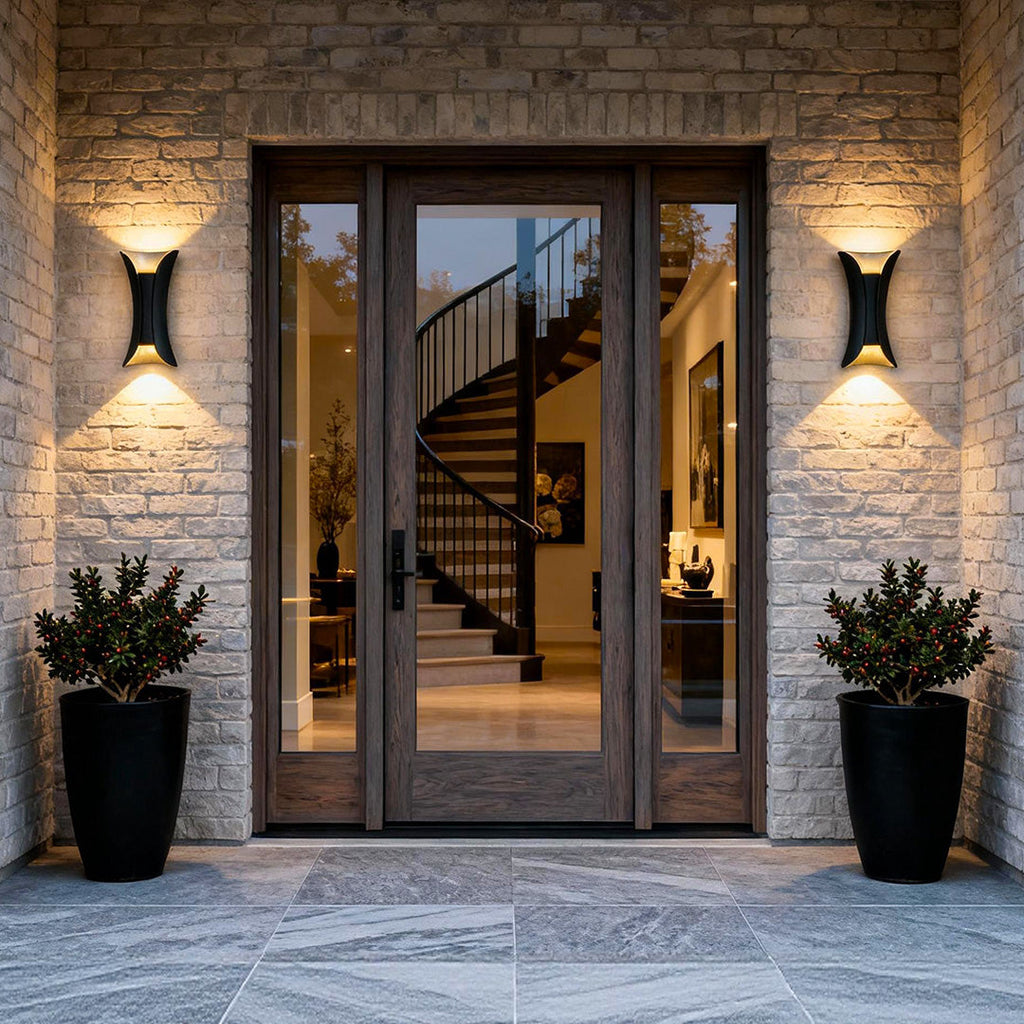 Modern Curved LED Waterproof Wall Sconce Light for Outdoor & Indoor Use