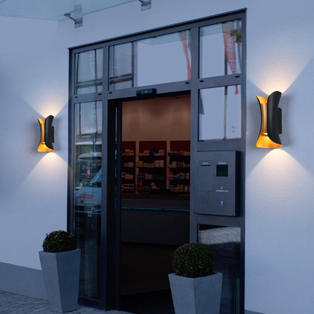 Modern Curved LED Waterproof Wall Sconce Light for Outdoor & Indoor Use