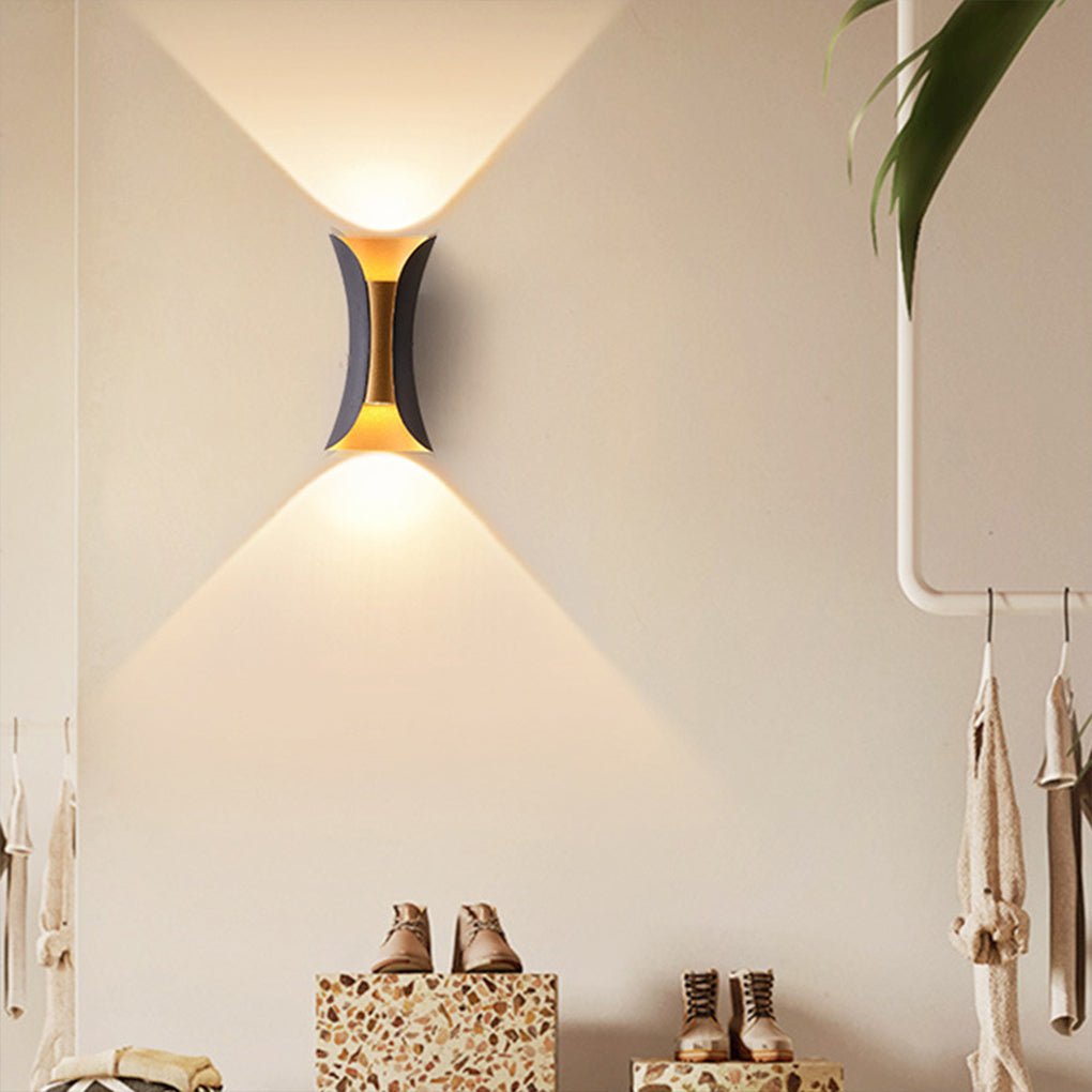 Modern Curved LED Waterproof Wall Sconce Light for Outdoor & Indoor Use