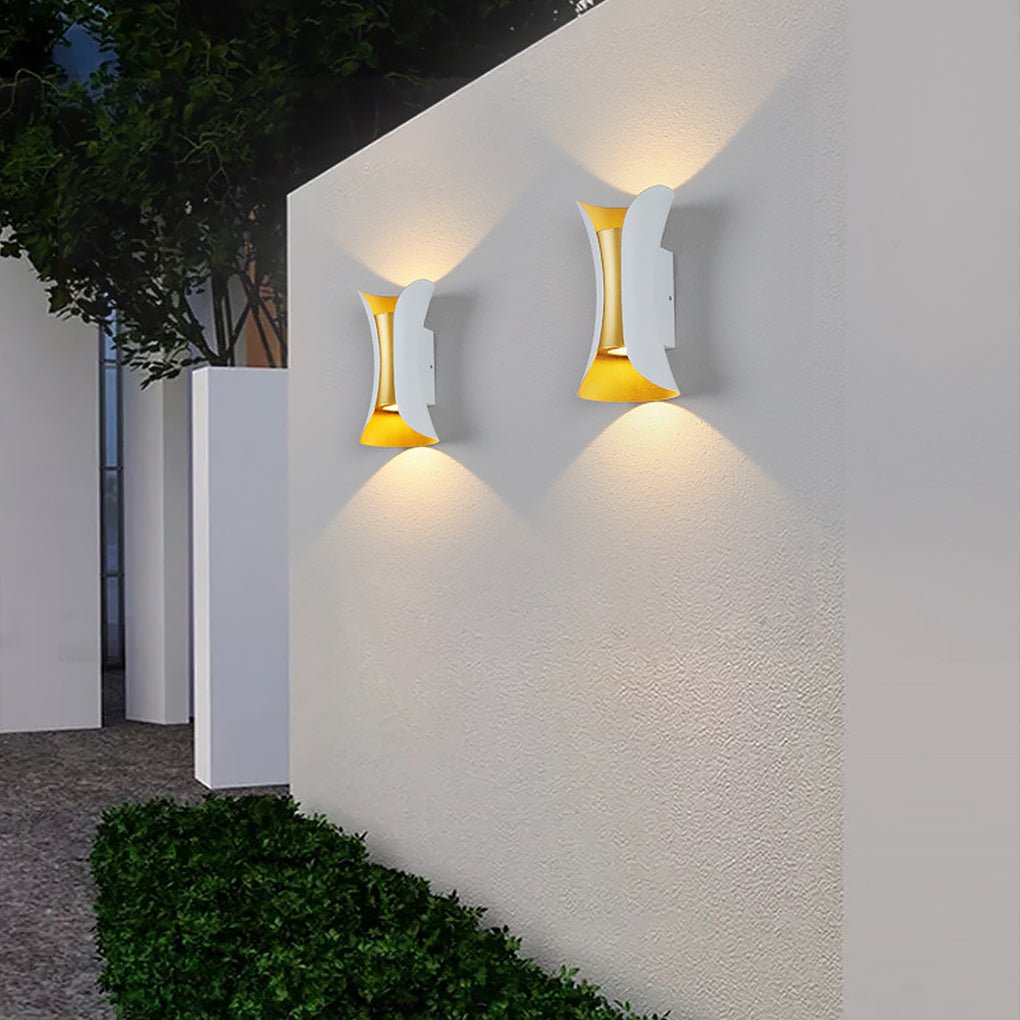 Modern Curved LED Waterproof Wall Sconce Light for Outdoor & Indoor Use