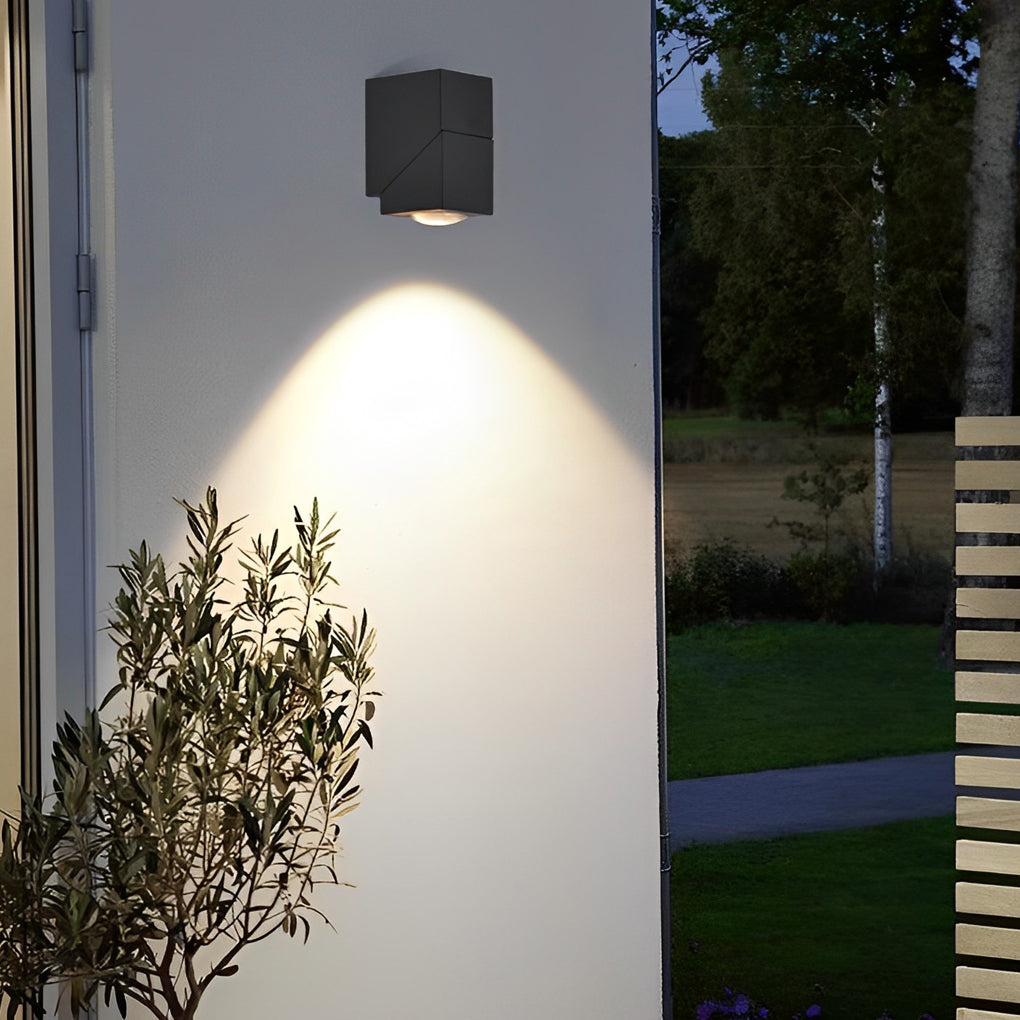 Adjustable Black Waterproof Up Down Outdoor Wall Sconce Light Fixture