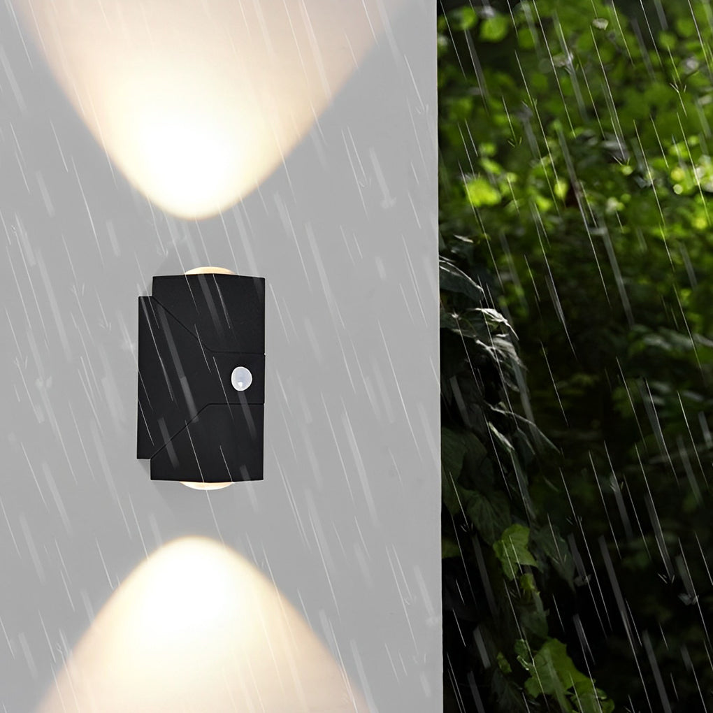 Adjustable Black Waterproof Up Down Outdoor Wall Sconce Light Fixture