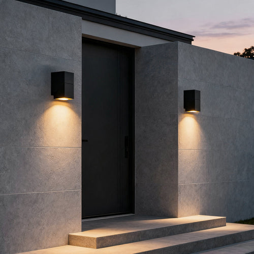 Adjustable Black Waterproof Up Down Outdoor Wall Sconce Light Fixture