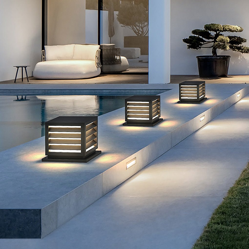 Elegant Waterproof LED Outdoor Pillar Light for Garden Patio Decor