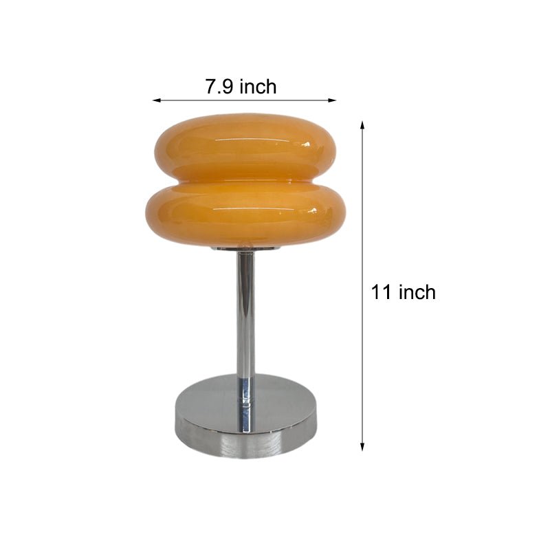 Creative USB Glass Burger Table Lamp with Warm LED Light for Modern Spaces