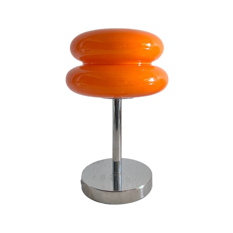Creative USB Glass Burger Table Lamp with Warm LED Light for Modern Spaces