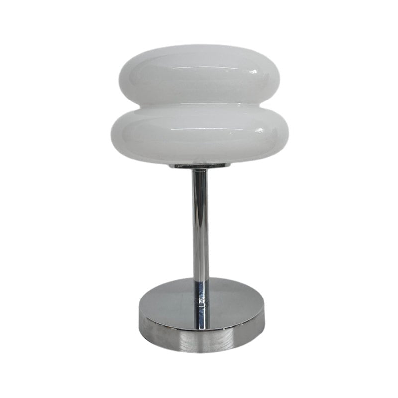 Creative USB Glass Burger Table Lamp with Warm LED Light for Modern Spaces