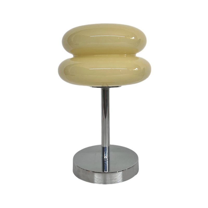 Creative USB Glass Burger Table Lamp with Warm LED Light for Modern Spaces