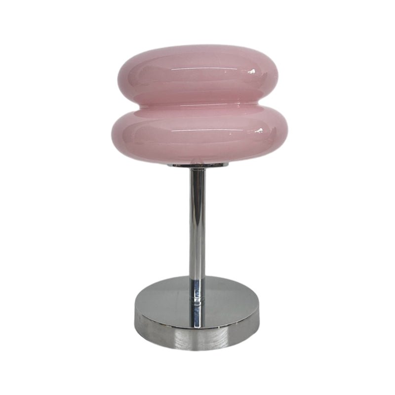 Creative USB Glass Burger Table Lamp with Warm LED Light for Modern Spaces