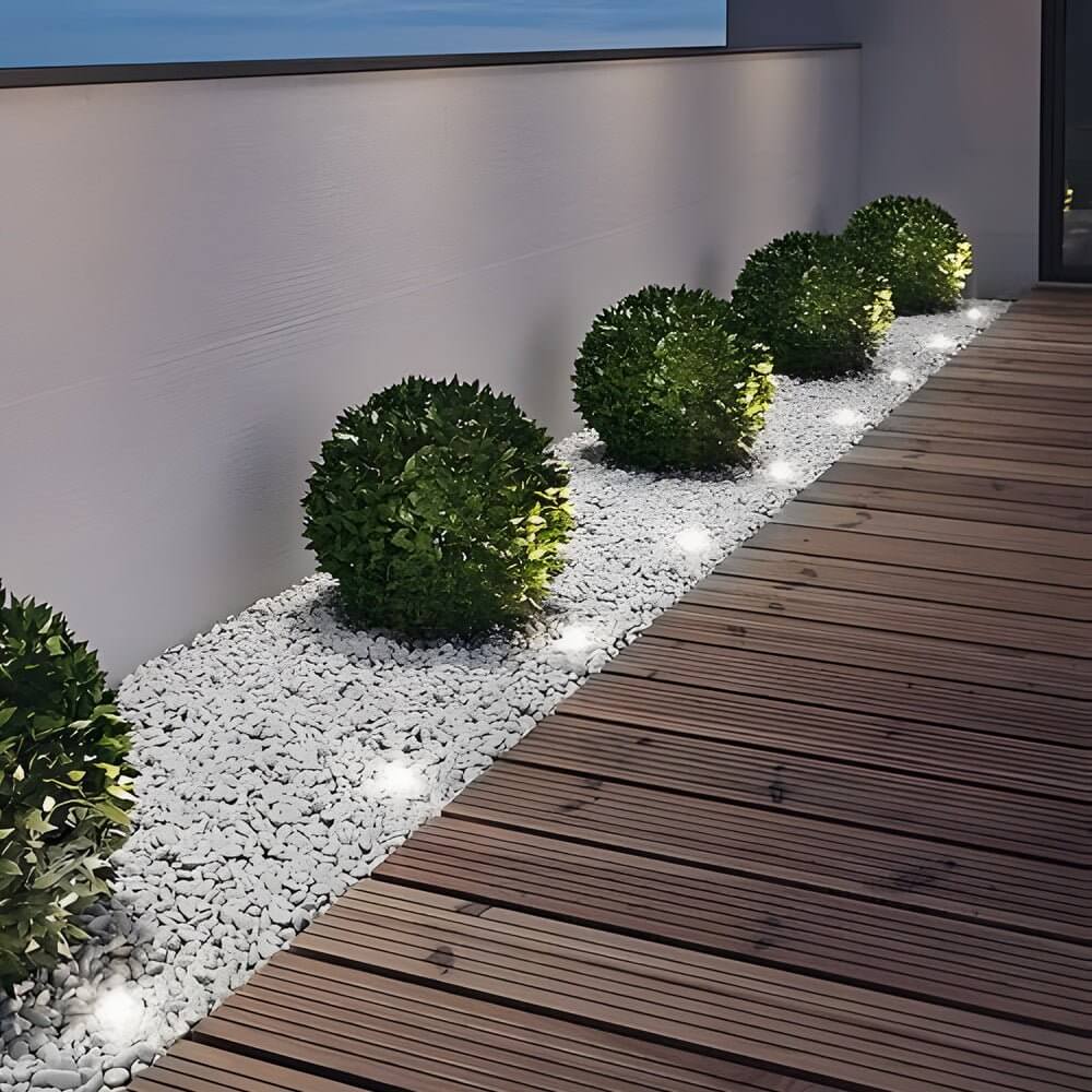 Sleek Stainless Steel Solar LED Recessed Ground Well Light for Outdoors