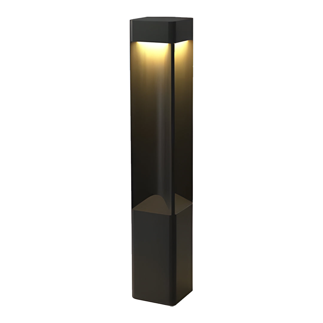 Modern Waterproof LED Bollard Light - Outdoor Landscape Lighting in Gray
