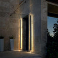 Minimalist Black LED Linear Outdoor Wall Sconce for Patio Garden Lighting