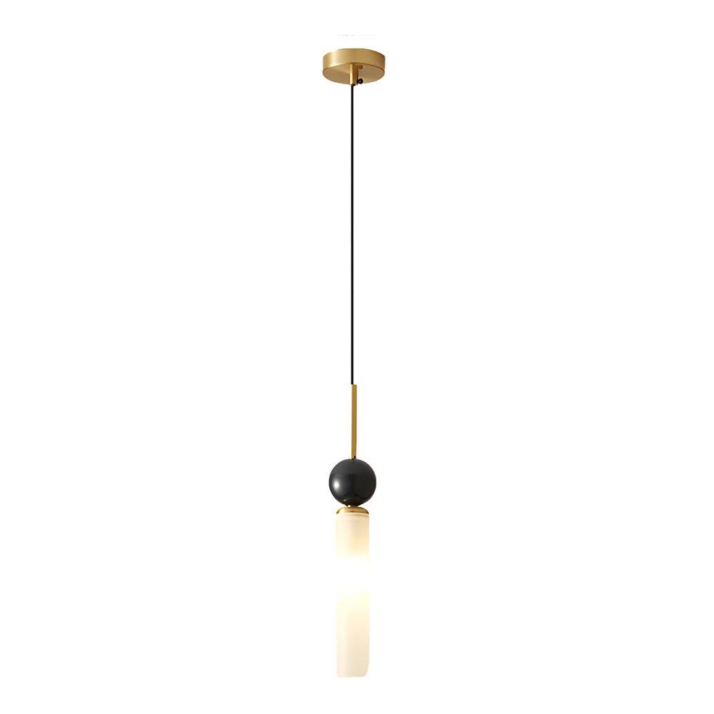 Elegant White Marble Cylinder Pendant Light Fixture for Modern Spaces