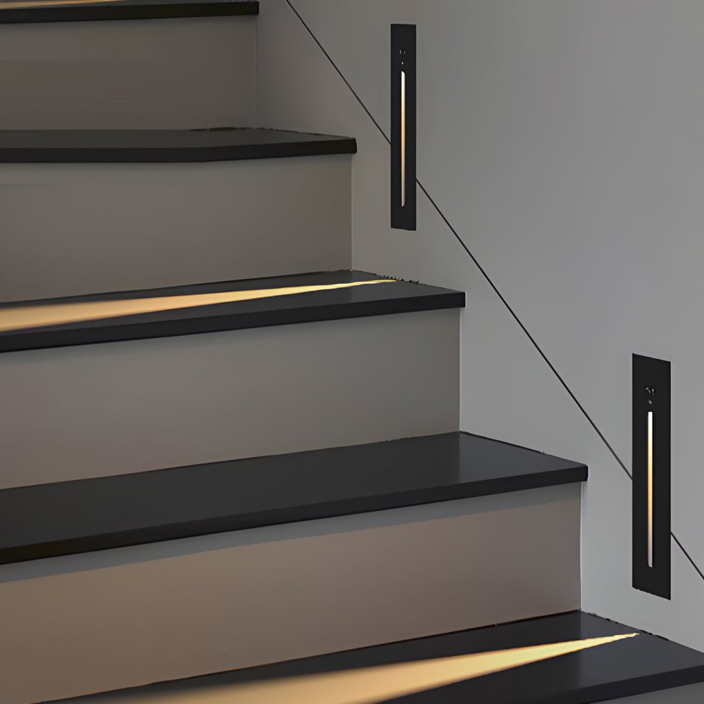 Modern Recessed Vertical Motion Sensor LED Stair Light for Indoor/Outdoor Use