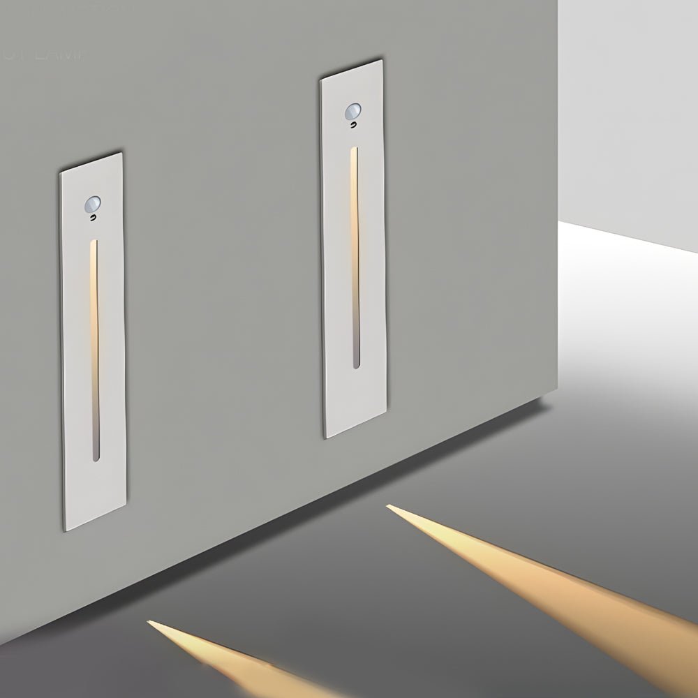 Modern Recessed Vertical Motion Sensor LED Stair Light for Indoor/Outdoor Use
