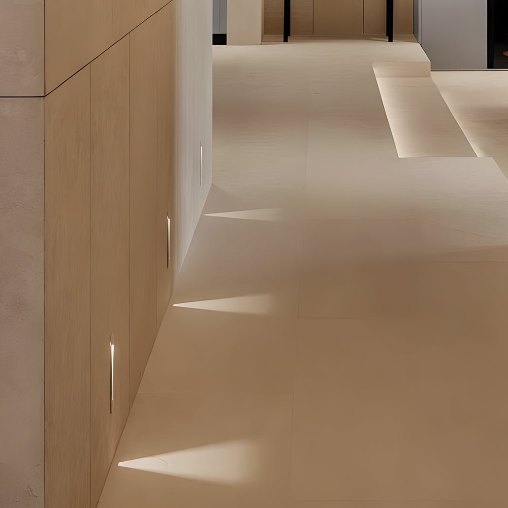 Modern Recessed Vertical Motion Sensor LED Stair Light for Indoor/Outdoor Use