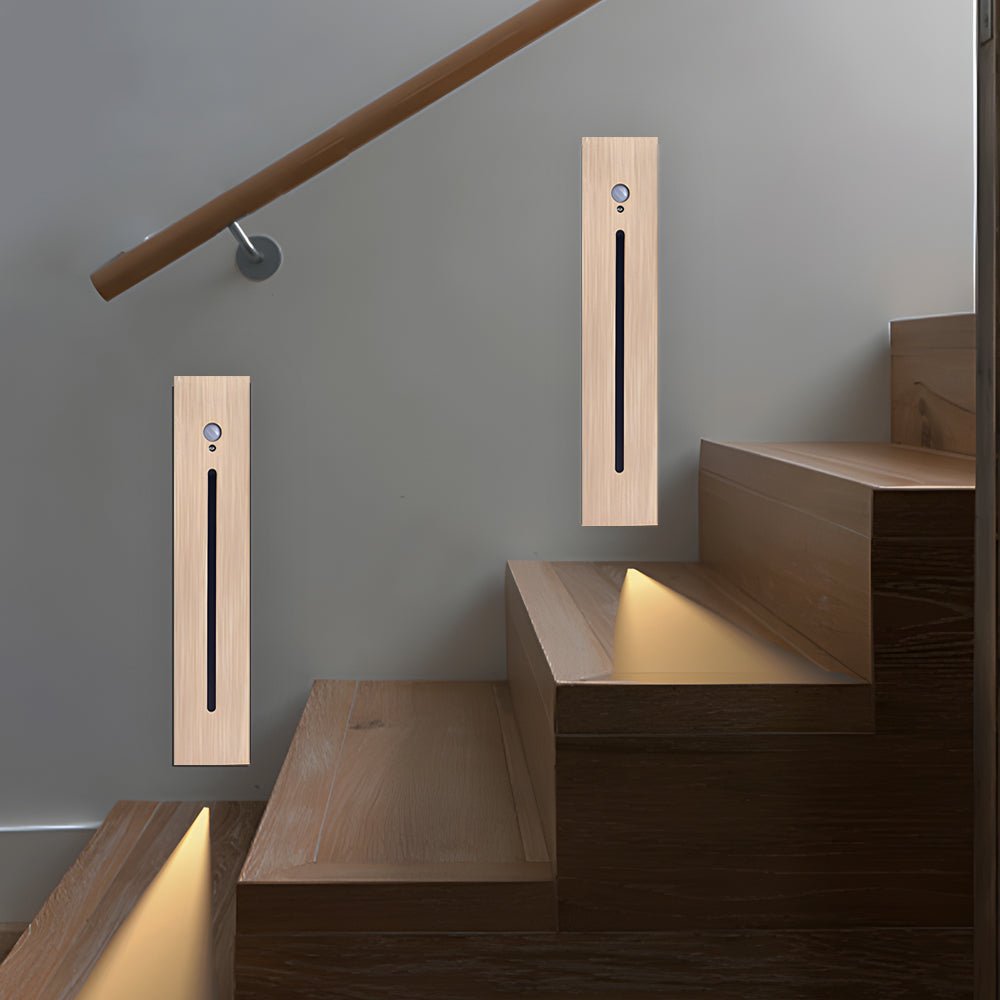 Modern Recessed Vertical Motion Sensor LED Stair Light for Indoor/Outdoor Use