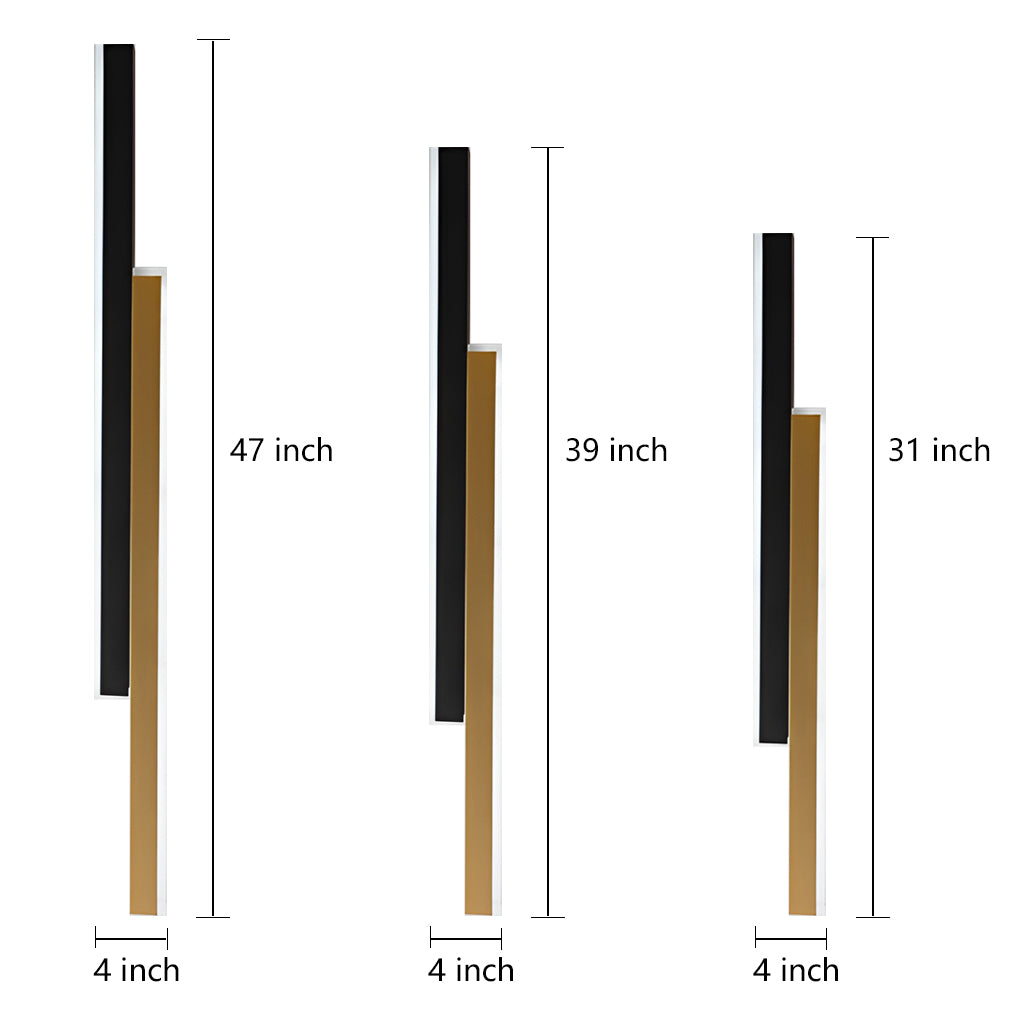 Nordic Minimalist Dual-Strip LED Vertical Wall Light for Living Room