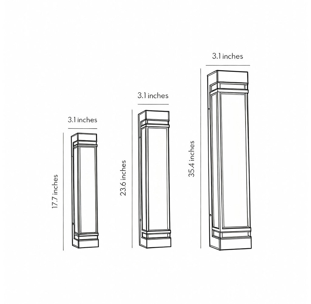 Contemporary Waterproof LED Vertical Wall Light Fixture for Outdoor Use