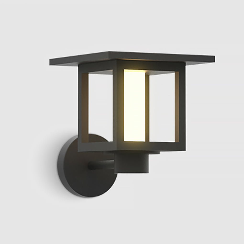 Modern Black LED Post Lights with Rain Shield & Dual Power for Outdoors
